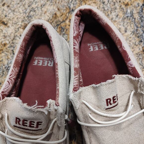 Reef Cushion Coast TX Casual Sneakers Tan Jute Slip On Men's Size US 10 - Picture 11 of 12